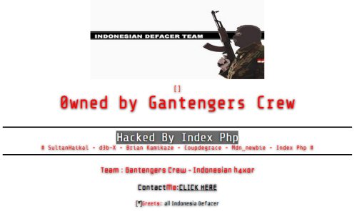 0wnded by Gantengers Crew